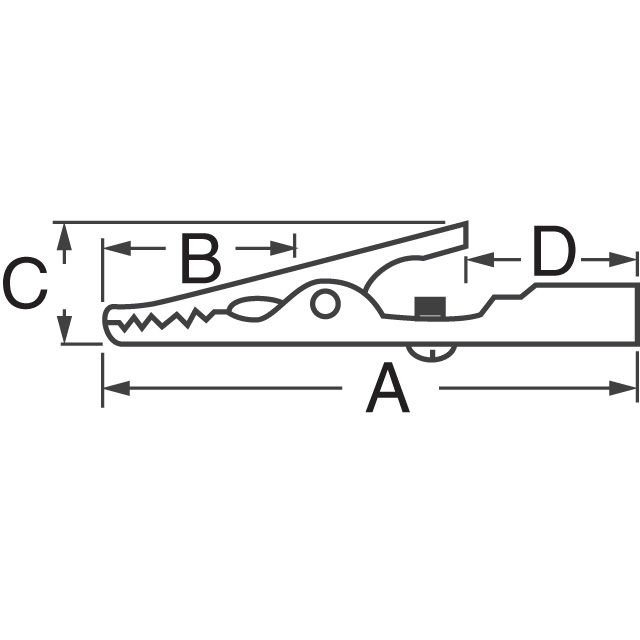 BC60AST TPI (Test Products Int)  Pinzas de prueba - Caimán, Cocodrilo, Resistentes
